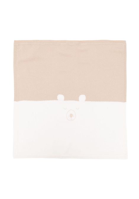 Tricot Blanket With Bear In Milk And Birch IL GUFO | A23OG082EM2201012