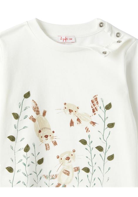 T-Shirt With Squirrels Print IL GUFO | A23TA337MF002100