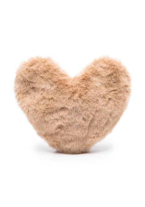 Colonial-Coloured Heart-Shaped Bag In Faux Fur IL GUFO | A23ZO081PE023143