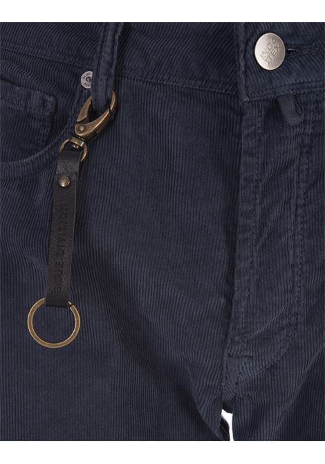 Pantaloni In Velluto a Coste Blu Scuro INCOTEX BLUE DIVISION | BDPS0003-02985866