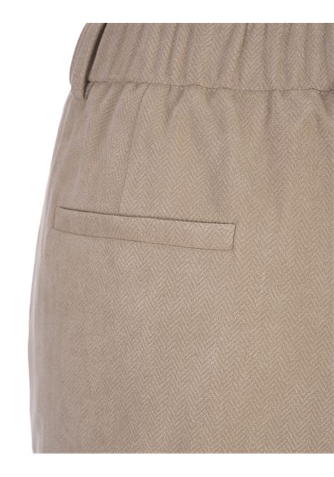 Pantaloni Sartoriali In Tessuto Spigato Beige INCOTEX | 172832-D4591400