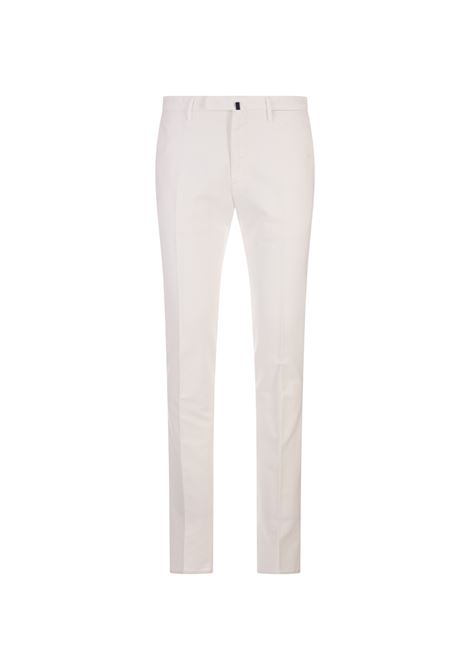 Slim Fit Trousers In White Certified Doeskin INCOTEX | 1W0030-4539A002