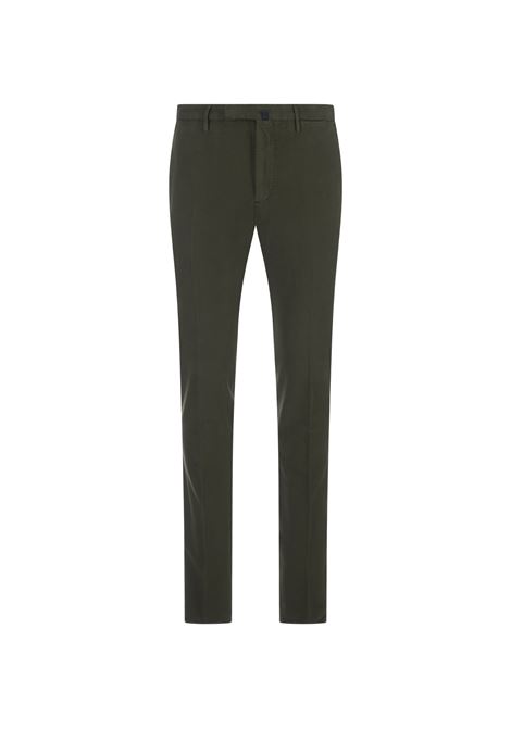 Slim Fit Trousers In Green Certified Doeskin INCOTEX | 1W0030-4539A737
