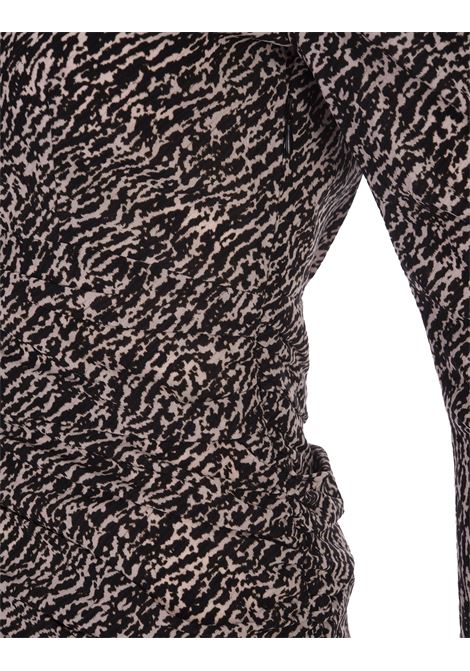 Black Printed Celina Shorts Dress ISABEL MARANT | RO0190FA-A3J10I01BK