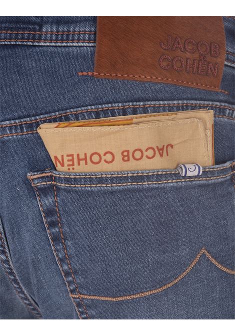 Jeans Nick Slim Fit Blu Medio Con Bottone Smaltato JACOB COHEN | UQE07-35-S-3624550D