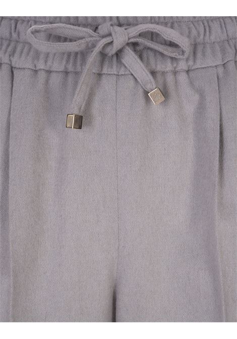 Pantaloni Con Coulisse Grigi In Misto Cashmere KITON | D37102K0568C01