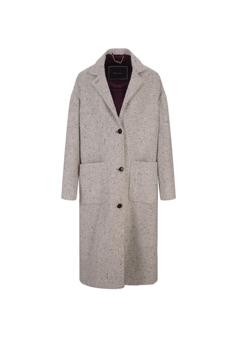 Grey Wool, Silk and Cashmere Long Coat KITON | D56615K0121C07