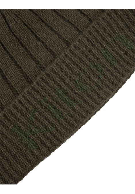 Berretto In Cashmere a Coste Verde Con Logo KITON | UCAPP18XC103204