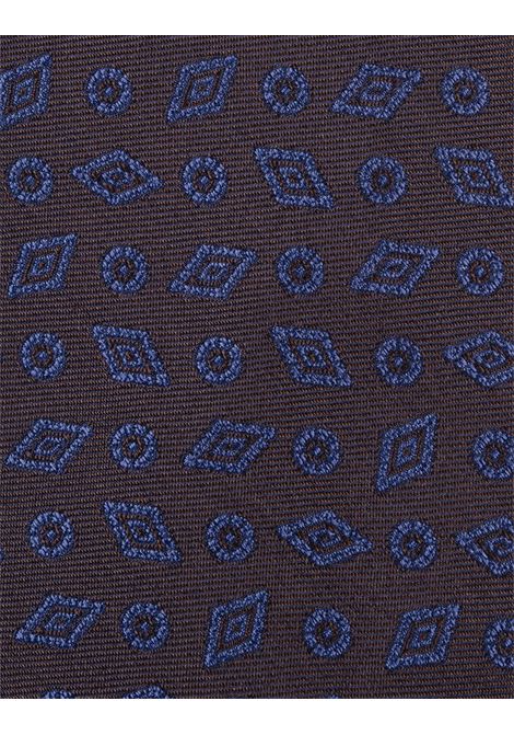 Brown Tie With Geometric Pattern KITON | UCRVKRC07H1708