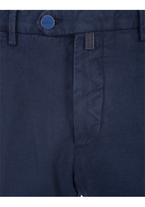 Pantaloni In Cotone e Cashmere Blu KITON | UFPP79J0202C01