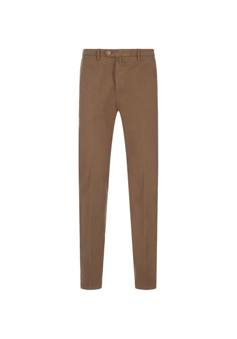Pantaloni In Cotone e Cashmere Cammello KITON | UFPP79J0202C07