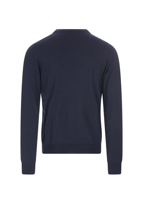 Blue Silk and Cashmere Pullover KITON | UK02W23K111