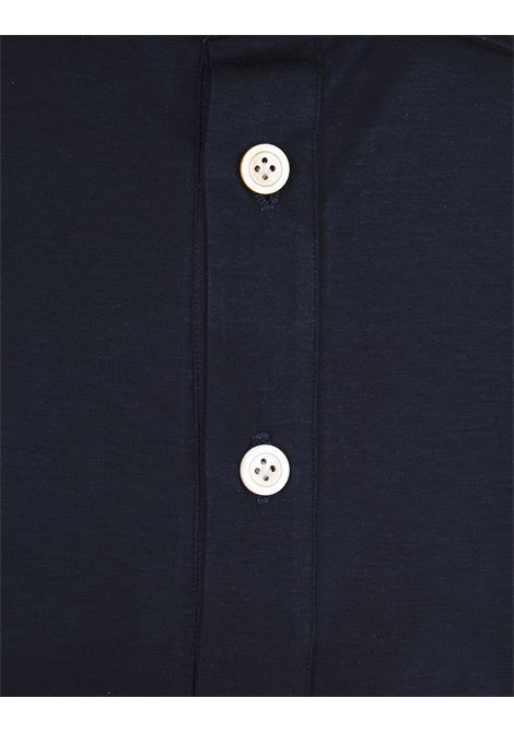 Night Blue Cotton Polo Shirt KITON | UMC012K06R4911