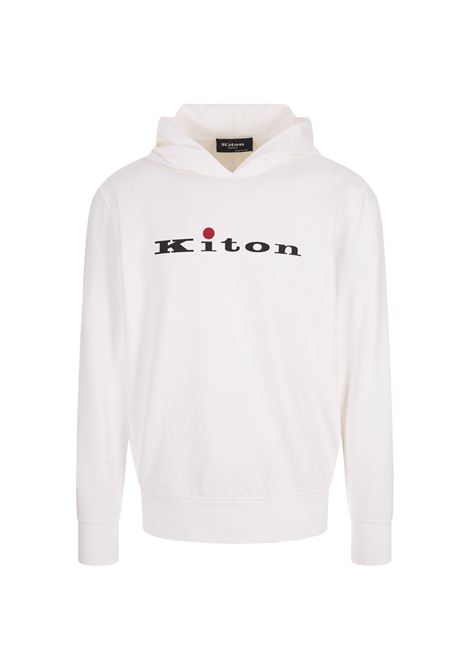 White Logo Hoodie KITON | UMK028901
