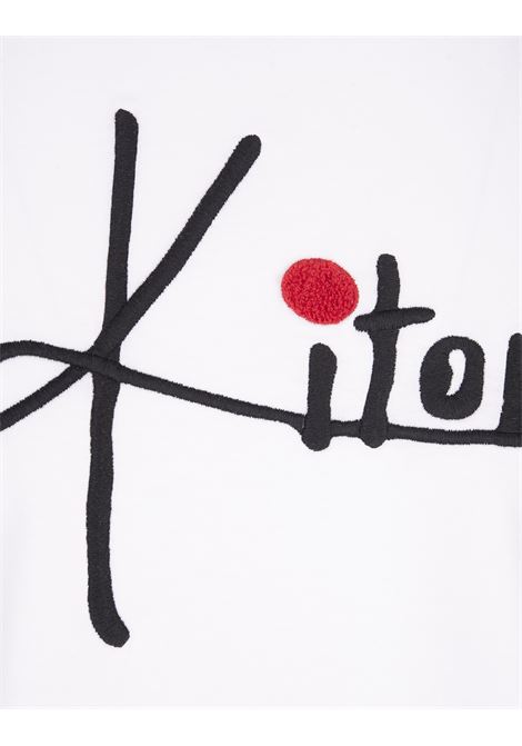 T-Shirt Bianca Con Firma Kiton KITON | UMK030201