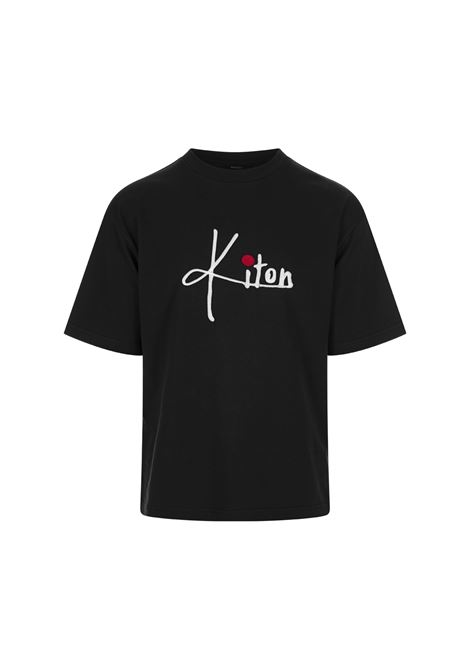Black T-Shirt With Kiton Signature KITON | UMK030202