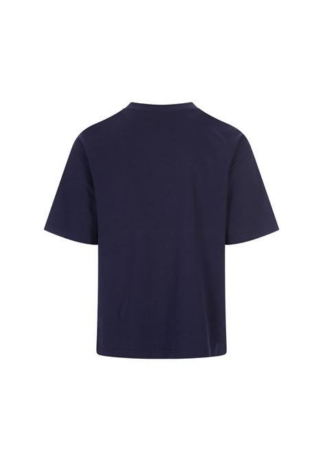 T-Shirt Blu Scuro Con Firma Kiton KITON | UMK030203
