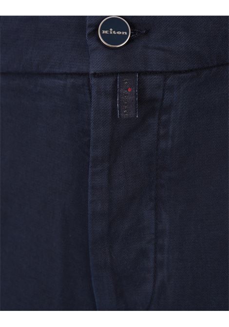 Pantaloni-Jogger In Misto Lyocell Blu KITON | UPLACJ0210C02