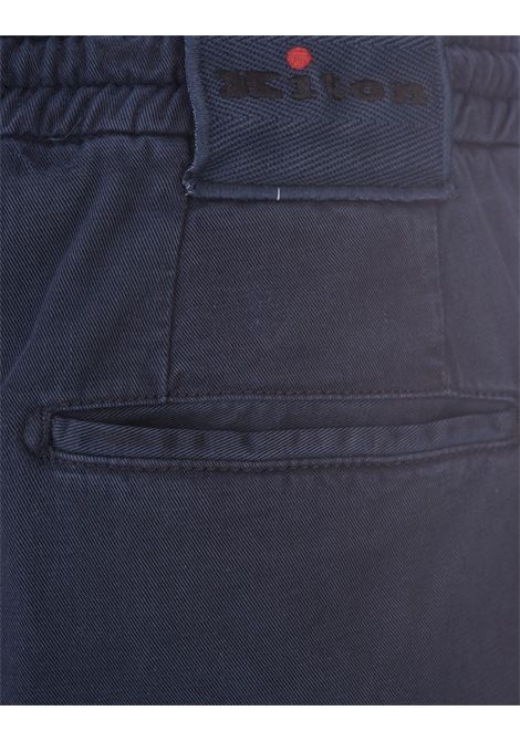 Pantaloni-Jogger In Misto Lyocell Blu KITON | UPLACJ0210C02