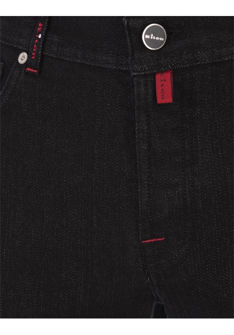 Regular Fit Jeans In Dark Blue Denim KITON | UPNJSMJ0225C01
