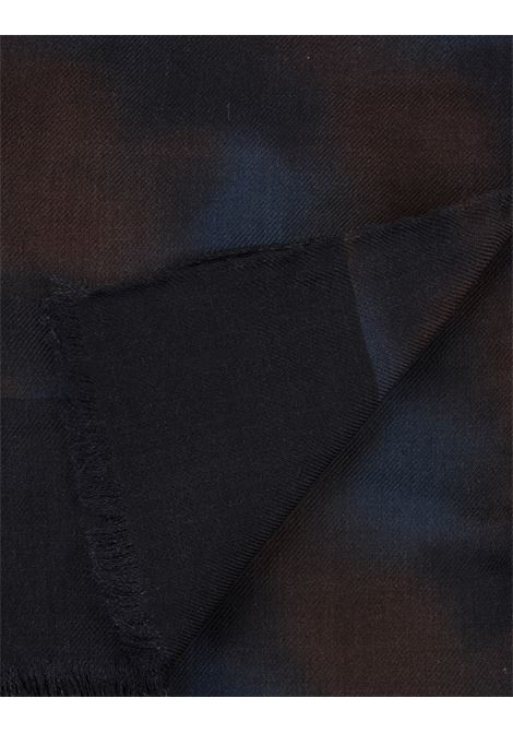 Blue Printed Cashmere Scarf KITON | USCIACXC104923