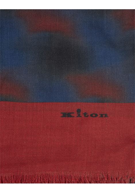 Red Printed Cashmere Scarf KITON | USCIACXC104926