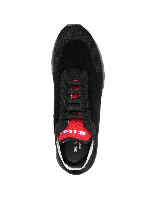 Running Sneakers In Black And Red Terry KITON | USSWOLBN008660