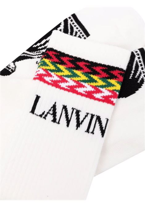 White Socks With Multicolour Inlay LANVIN | AM-SALCHS-LVN1-P2200S1