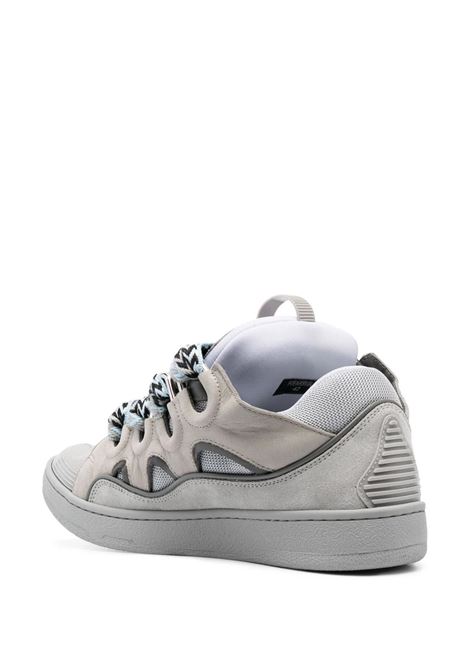 Curb Sneakers In Grey Leather LANVIN | FM-SKRK11-DRAG-A2313