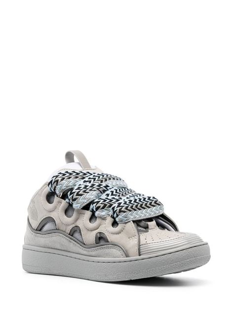 Curb Sneakers In Grey Leather LANVIN | FW-SKDK02-DRAG-A2313