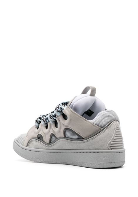 Curb Sneakers In Grey Leather LANVIN | FW-SKDK02-DRAG-A2313