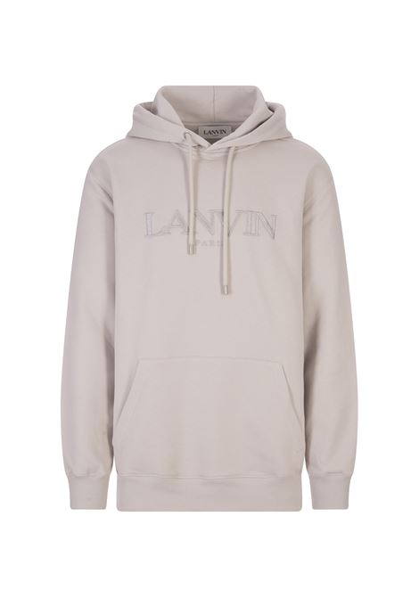 Oversized Embroidered Lanvin Paris Hoodie In Mastic LANVIN | RM-HO0009-J210-A2304