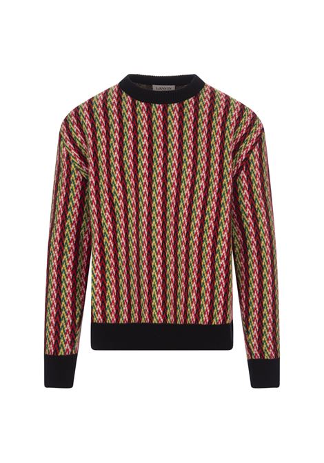 Sweater With Multicolored Chevron Motif LANVIN | RM-PO0024-K005-A2340S1