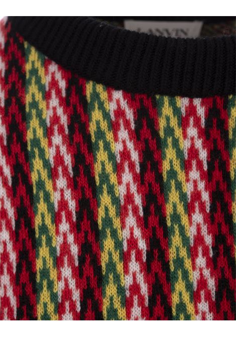 Sweater With Multicolored Chevron Motif LANVIN | RM-PO0024-K005-A2340S1