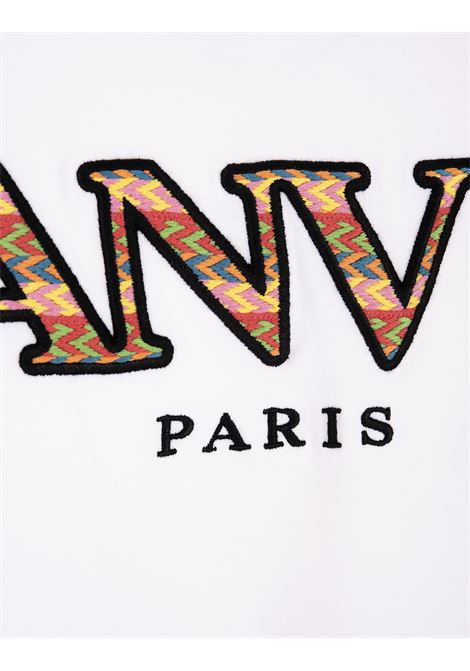 White T-Shirt With Lanvin Curb Logo LANVIN | RM-TS0010-J207-A2301