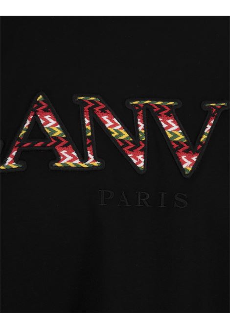 Black T-Shirt With Lanvin Curb Logo LANVIN | RM-TS0010-J207-A2310