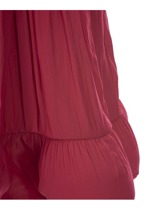 Watermelon Charmeuse Skirt With Ruffles LANVIN | RW-ST0011-4778-A23594
