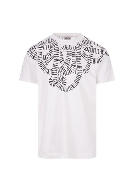White Snake Wings T-Shirt MARCELO BURLON | CMAA018C99JER0030110