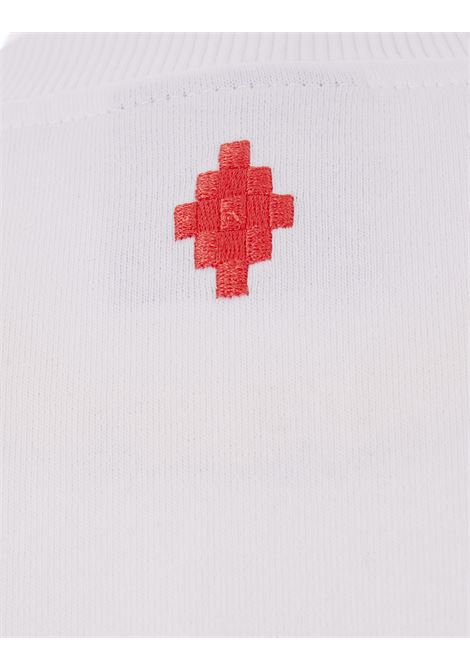 Collar Feathers Over T-Shirt In Bianco MARCELO BURLON | CMAA054C99JER0030109