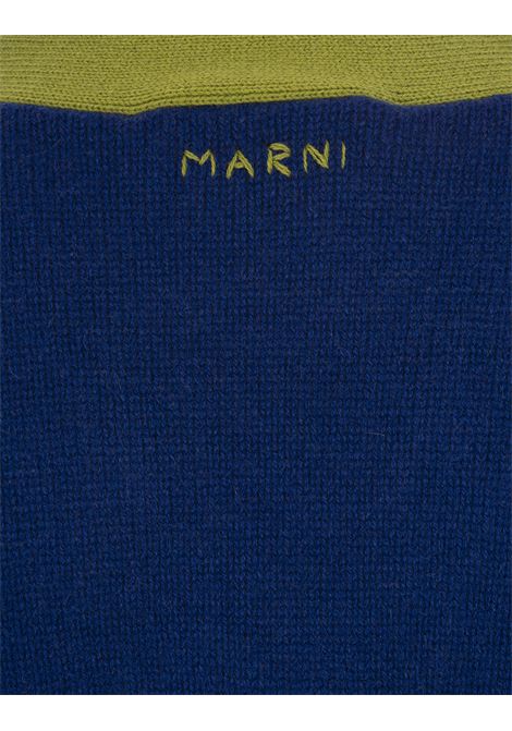 Color-Block Blue Cashmere Cardigan MARNI | CDMD0229Q3-UFX385CBB20