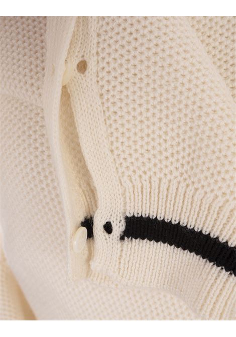 Ivory Honeycomb Sweater With Logo  MARNI | GCMD0402Q1-UFWH1100W03