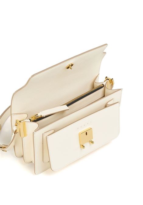 White East/West Trunk Bag In Saffiano Leather MARNI | SBMP0121U0-LV520Z601W