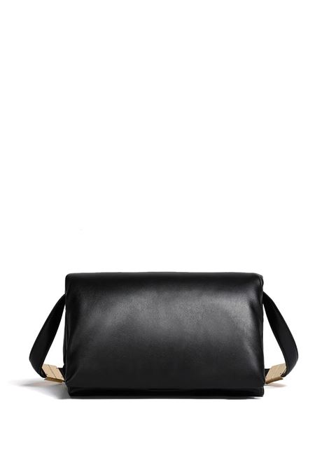 Black Leather Prisma Shoulder Bag MARNI | SBMP0139UO-P529800N99