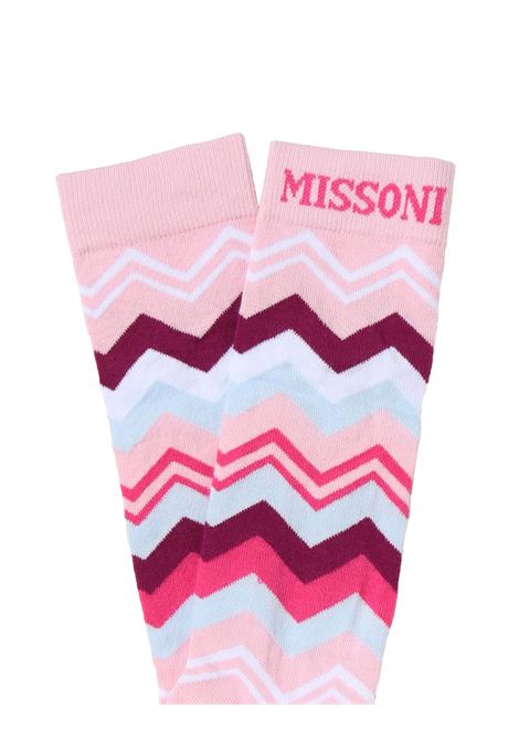 Pink Socks With Chevron Pattern MISSONI KIDS | MT0A00-Z1573579MC