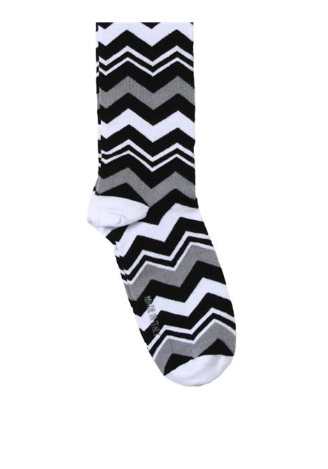 Black Socks With Chevron Pattern MISSONI KIDS | MT0A00-Z1573930BC