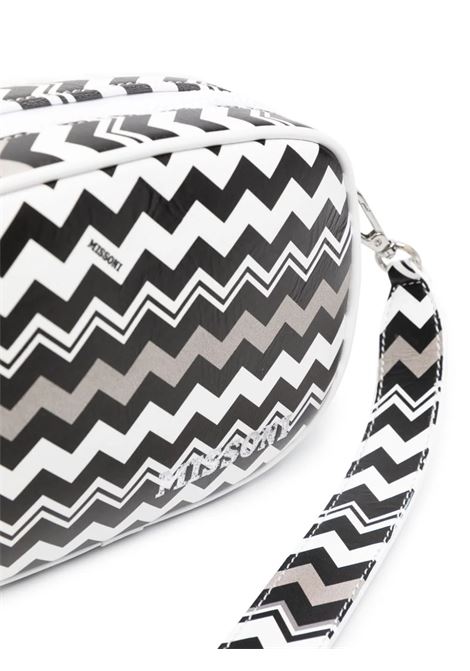 Chevron Pattern Shoulder Bag In Black and White MISSONI KIDS | MT0B08-Z1668930BC