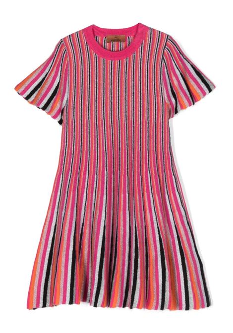 Pleated Dress With Multicoloured Stripes Pattern MISSONI KIDS | MT1A71-X0063999