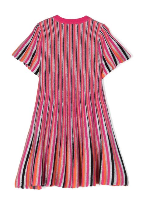 Pleated Dress With Multicoloured Stripes Pattern MISSONI KIDS | MT1A71-X0063999