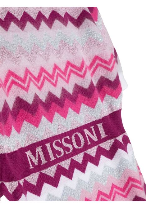Pink and Fuchsia Chevron Patterned Dress MISSONI KIDS | MT1B21-W0012999