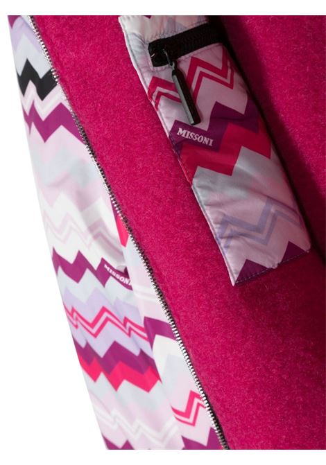 Pink And Fuchsia Reversible Jacket with Chevron Pattern MISSONI KIDS | MT2A00-N0191579MC